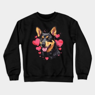 Australian Kelpie Valentine Day Crewneck Sweatshirt